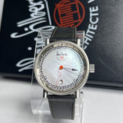 Alain Silberstien 39.5mm Titanium Automatic Date Watch Mother Pearl Dial w/ Box