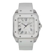 Cartier Santos 100 Stainless Steel White Dial 33mm Automatic Watch W20122U2