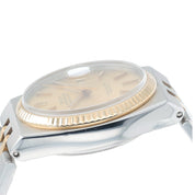 Rolex Oysterquartz Steel & Gold Champagne Dial 36mm Quartz Movement Mens 17013