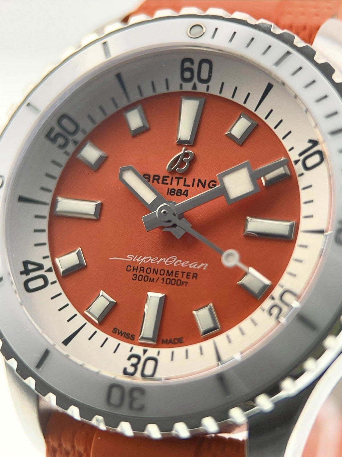 Breitling Superocean Steel Orange Dial A17377