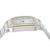 Cartier Santos Silver Dial Steel and 18k Gold 39.8mm Auto Men's Watch W2SA0006