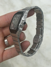 Cartier Santos Stainless Steel Grey Dial 39.8mm Automatic Men's Watch WSSA0037