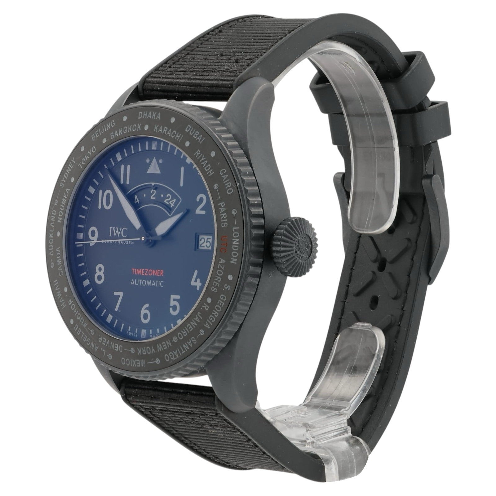 IWC Pilot Timezoner Top Gun Black Dial Ceramic 46mm Auto Men’s Watch IW395505