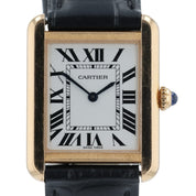 Cartier Tank Solo W5200024 3168 24mm Silver Roman Rose Gold Ladies Watch
