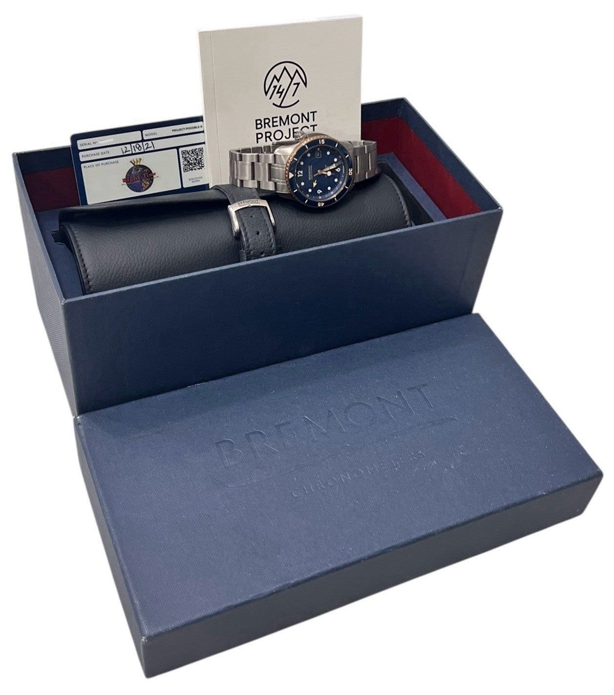 Bremont Project Possible Titanium Blue Dial Date 43mm Automatic Men's Watch