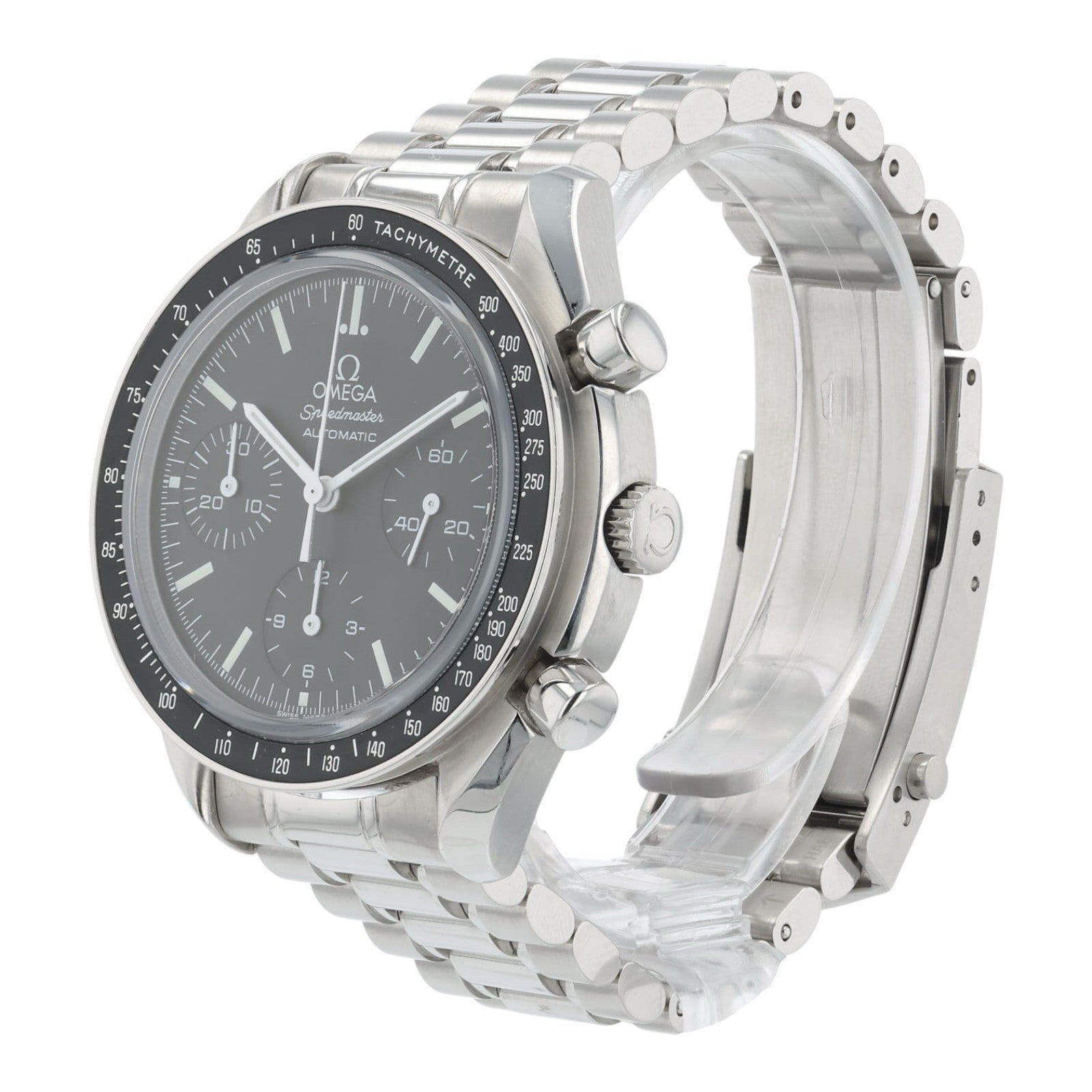 Omega Speedmaster Sapphire Reduced Steel Black Dial 39mm Automatic Men’s Watch