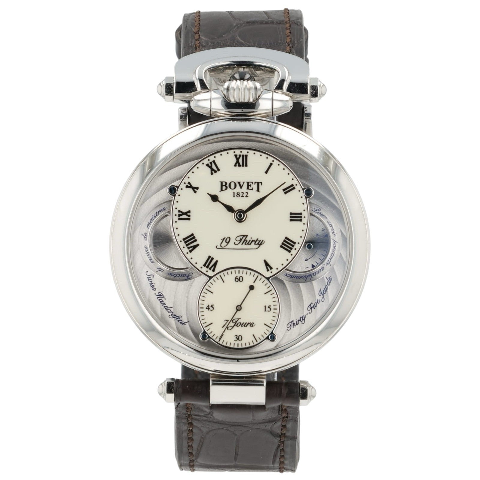 Bovet 1822 Ivory Dial Stainless Steel 42mm Manual Wind Men’s Watch NTS0009