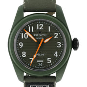 Zenith Pilot Porter Ceramic Green Dial 40mm Automatic Movement Mens 49.4001.3620
