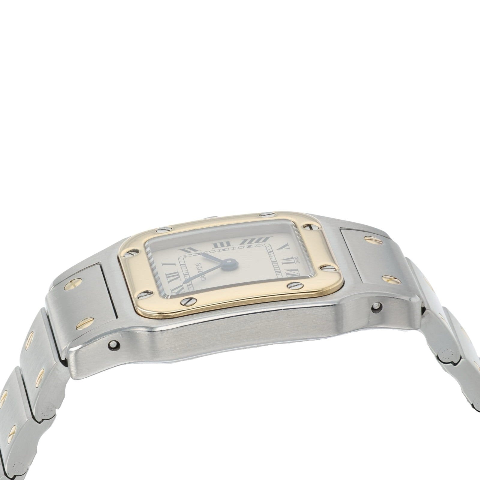 Cartier Santos Gold & Steel Silver Dial 24mm Quartz Women's Watch 1057930