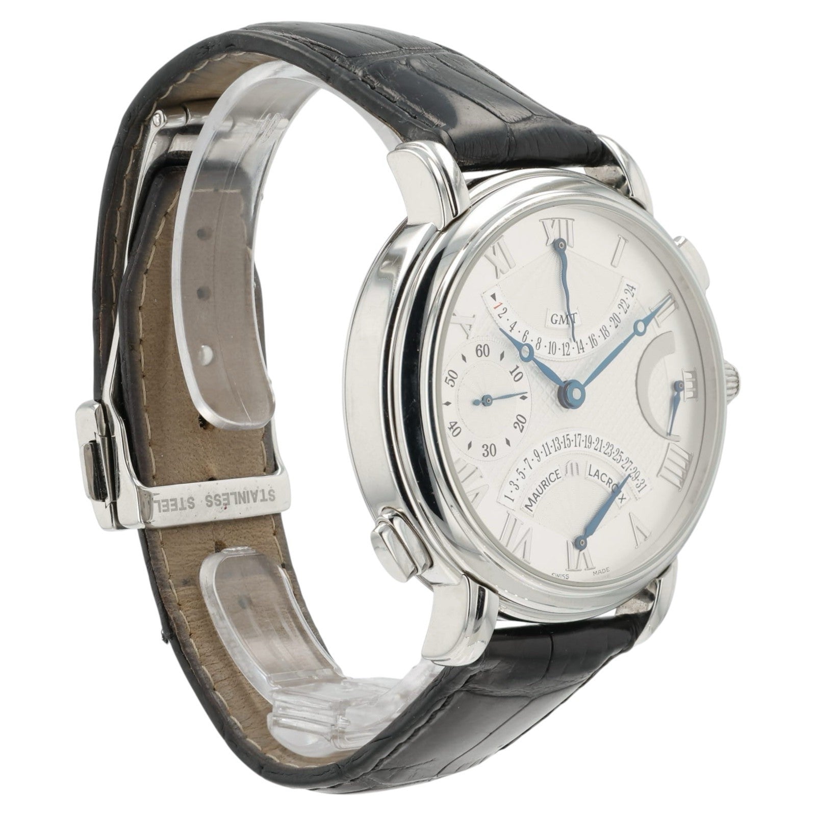 Maurice Lacroix Silver Dial Stainless Steel 43mm Manual Wind Men’s Watch MP7018