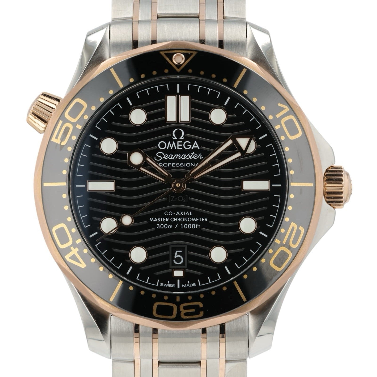 Omega Seamster Black Dial Steel And Rose Gold 42mm Automatic 210.20.42.20.01.001