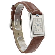 Cartier Tank Basculante Silver Dial Steel 24x36mm Quartz Men’s Watch W1011258