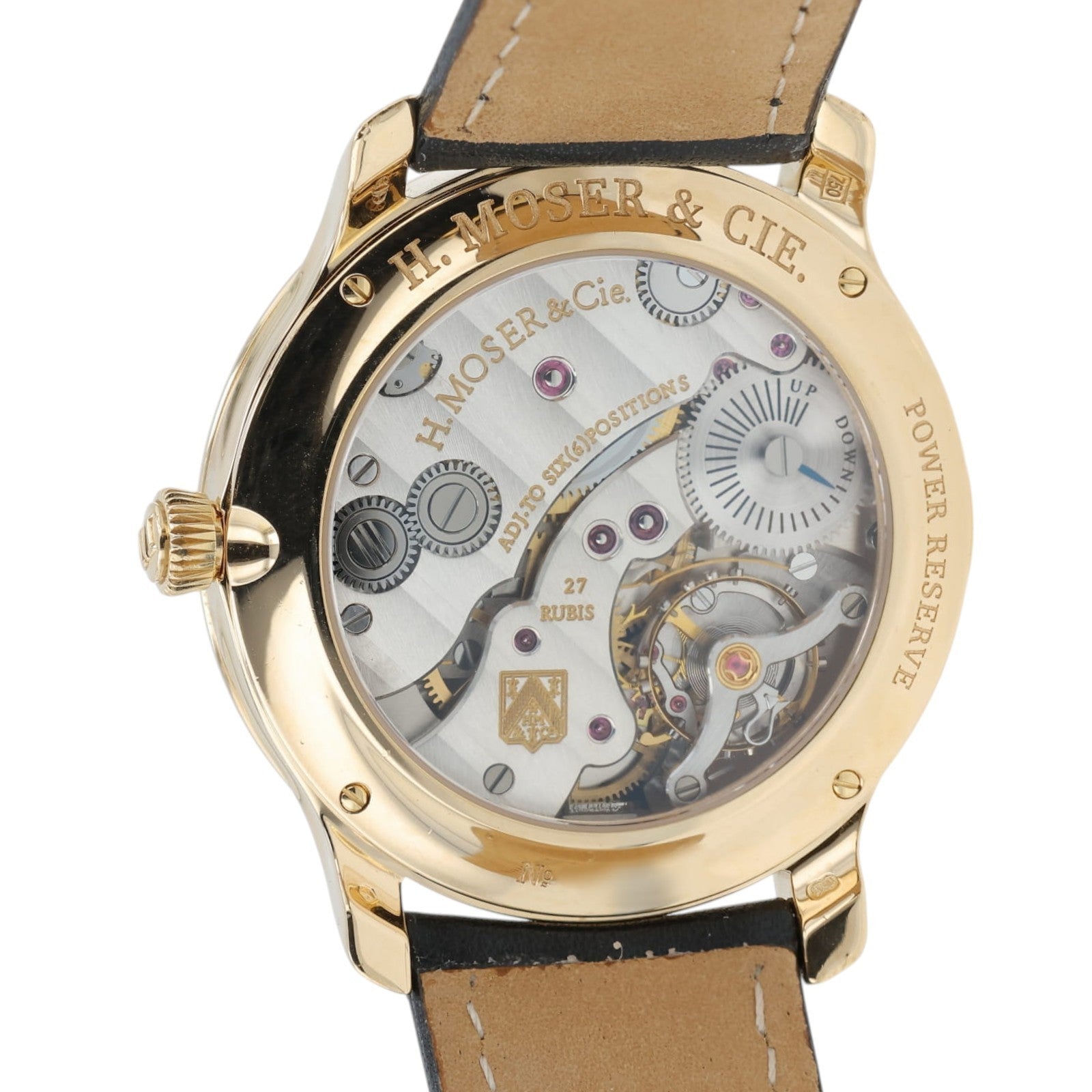 H. Moser Endeavour Black Dial 18k Rose Gold 39mm Manual Wind Mens Watch 321.503
