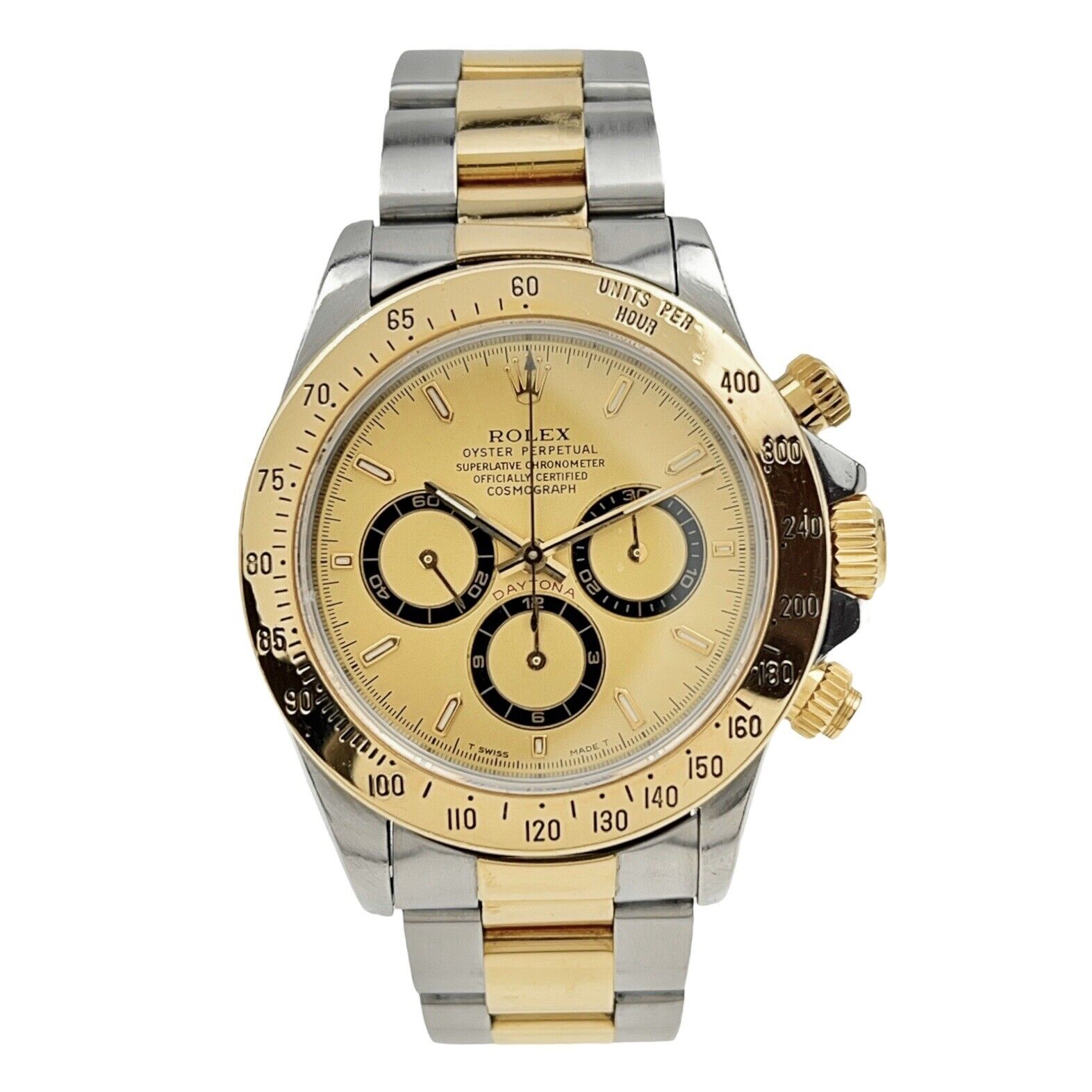 Rolex Daytona Gold Dial 40mm Automatic Men's Watch - Ref. 16523 18k Gold/steel