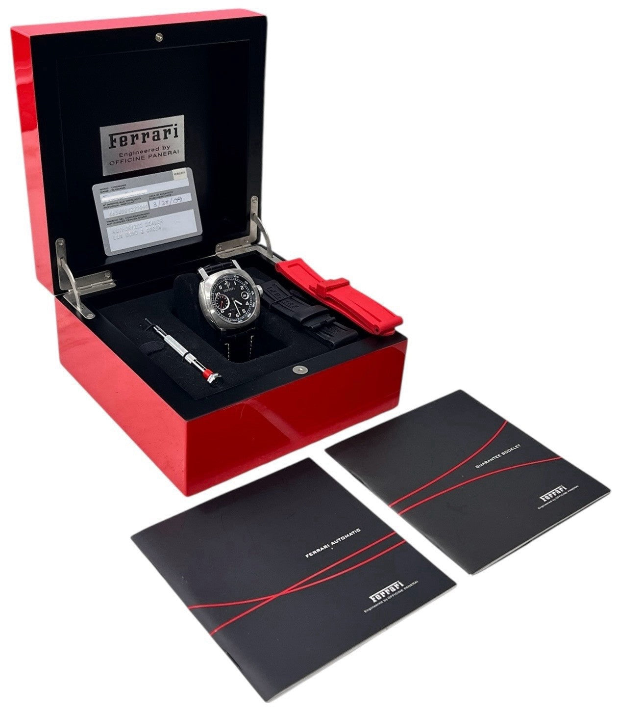 Panerai Ferrari Stainless Steel Black Dial 45mm Automatic Mens Watch FER00001