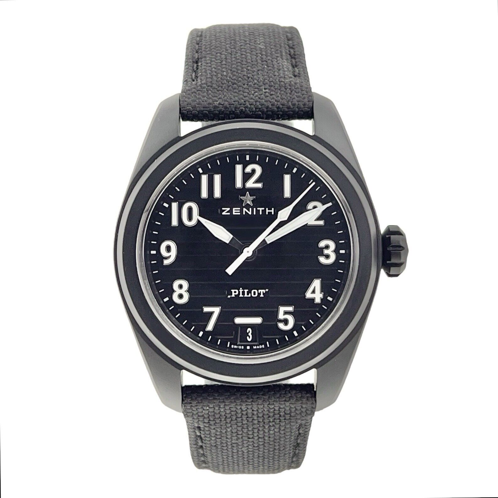 2023 Zenith Pilot Ceramic Black 40mm Automatic Men’s Watch 49.4000.3620