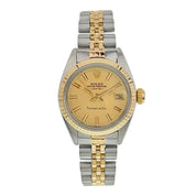 Rolex Datejust Tiffany Dial Gold Steel Champagne Dial 26mm Automatic Watch 6917
