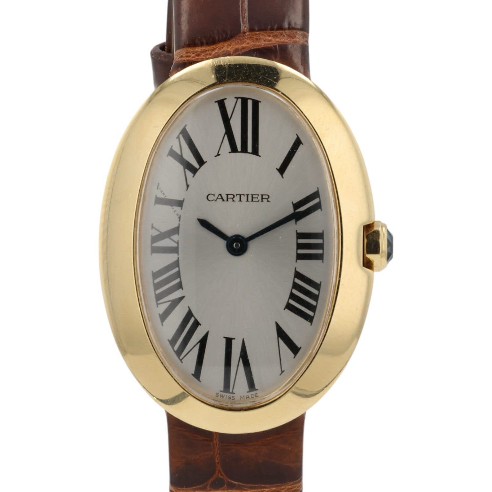 Cartier Baignoire Silver Dial 18k Yellow Gold 31x24mm Quartz Women’s W8000009