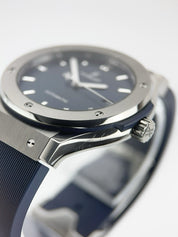 Hublot Classic Fusion Titanium Blue Dial 45mm Automatic Mens 511.NX.7170.RX