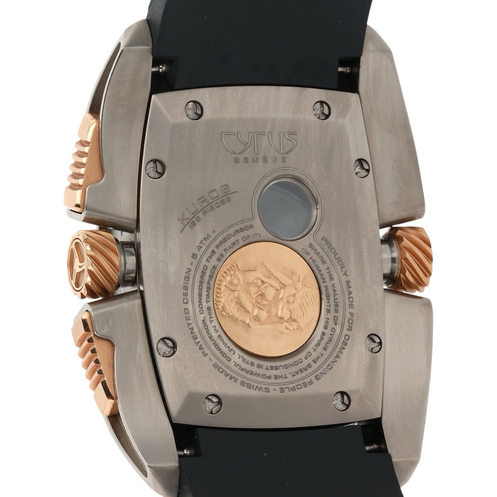 Cyrus Kuros Titanium Black Dial 44mm Automatic Movement Mens Watch 598.201.A