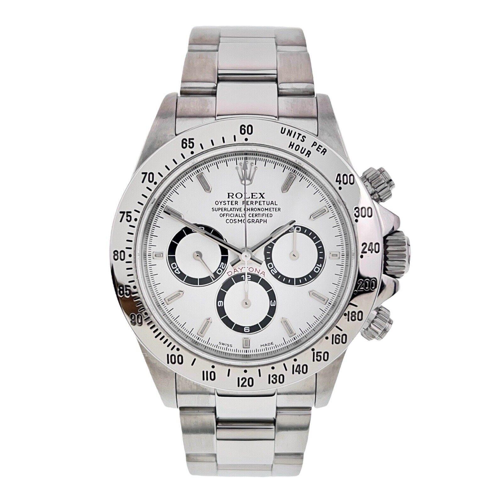 Rolex Zenith Daytona Stainless Steel White Dial 40mm Automatic Men’s Watch 16520