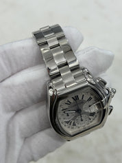 Cartier Roadster Chronograph Silver Dial Steel 43mm Auto Men’s Watch W62006X6
