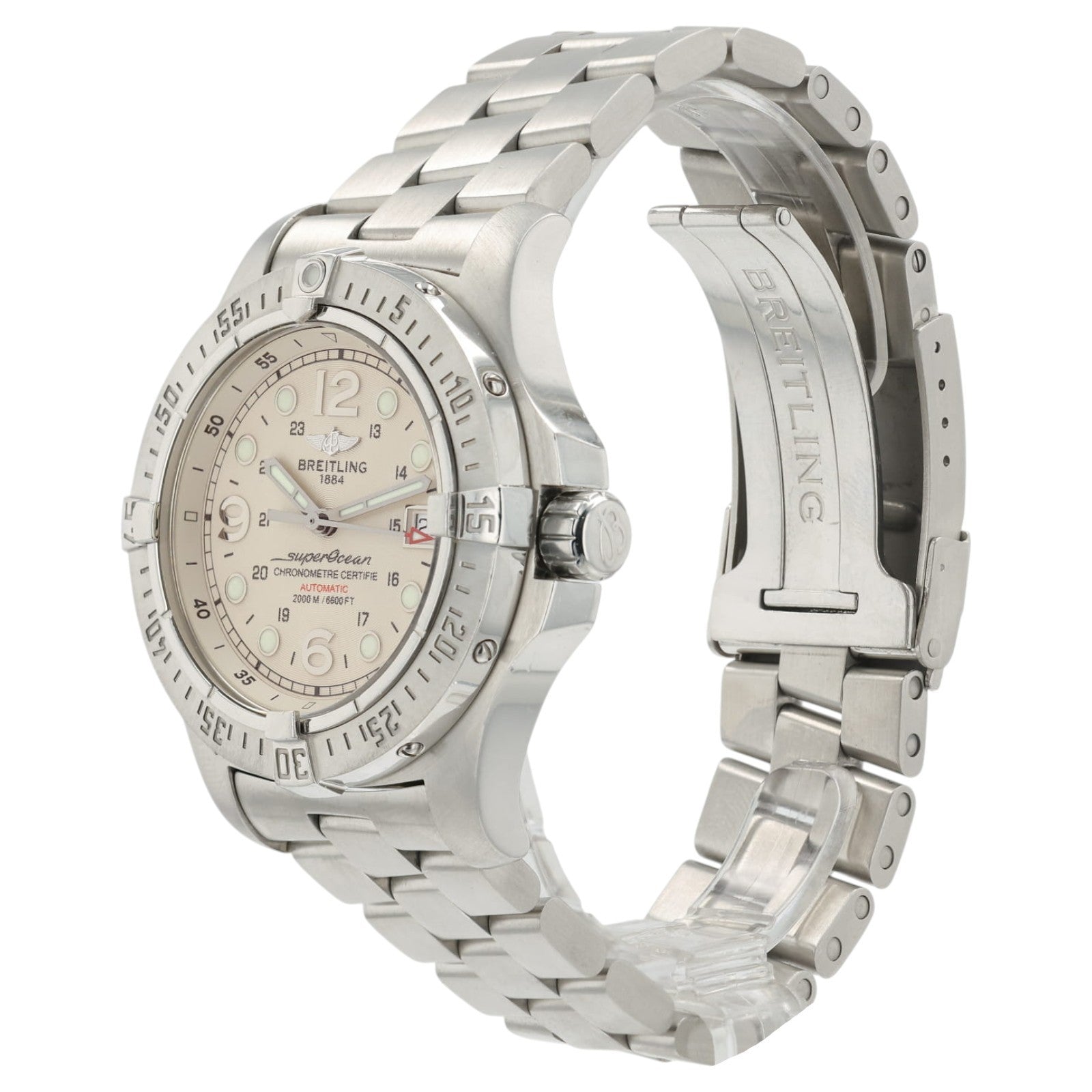 Breitling Super Ocean Steelfish White Dial Steel 44mm Automatic Mens A17390