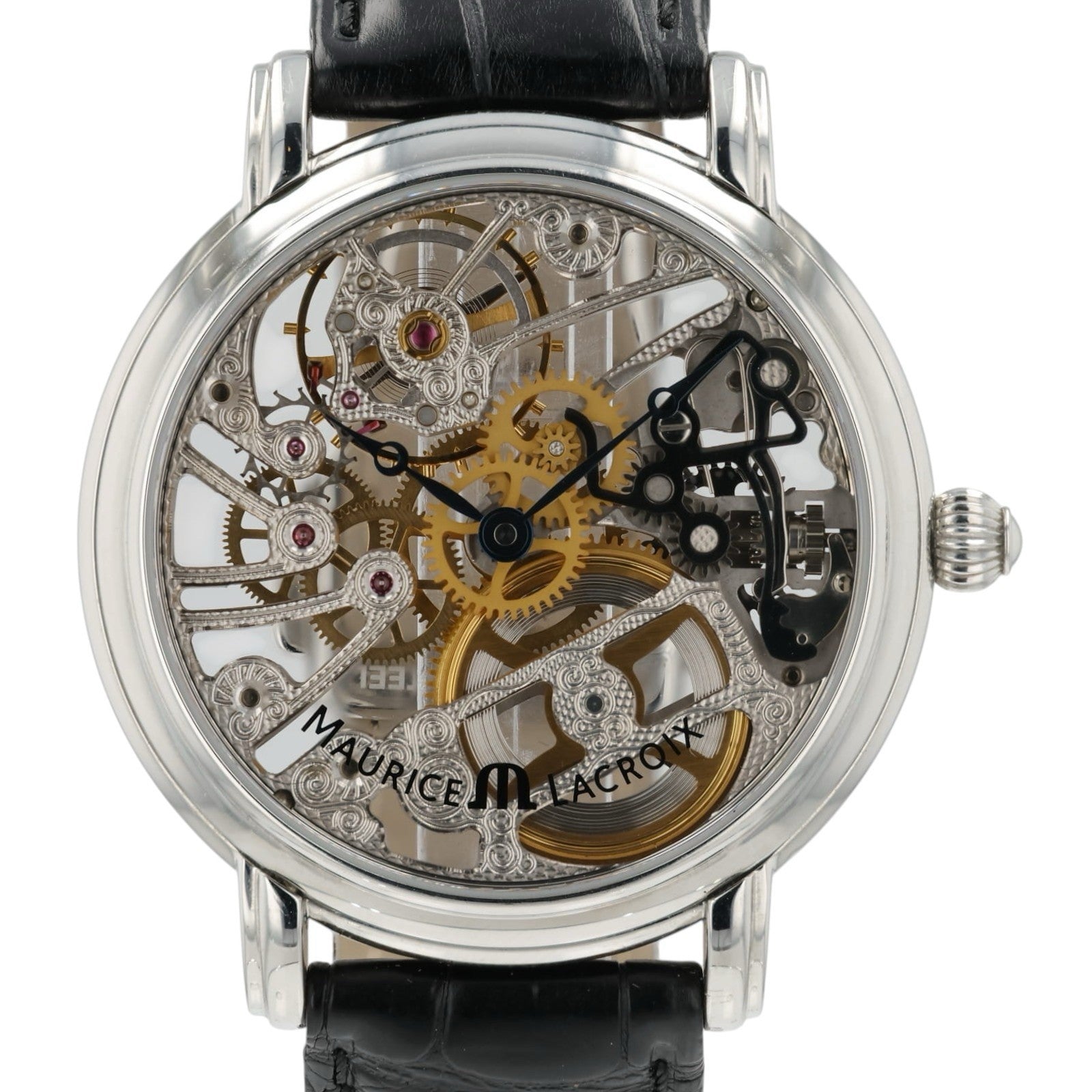 Maurice Lacroix Masterpiece Skeleton Dial Stainless Steel 43mm Manual MP7048