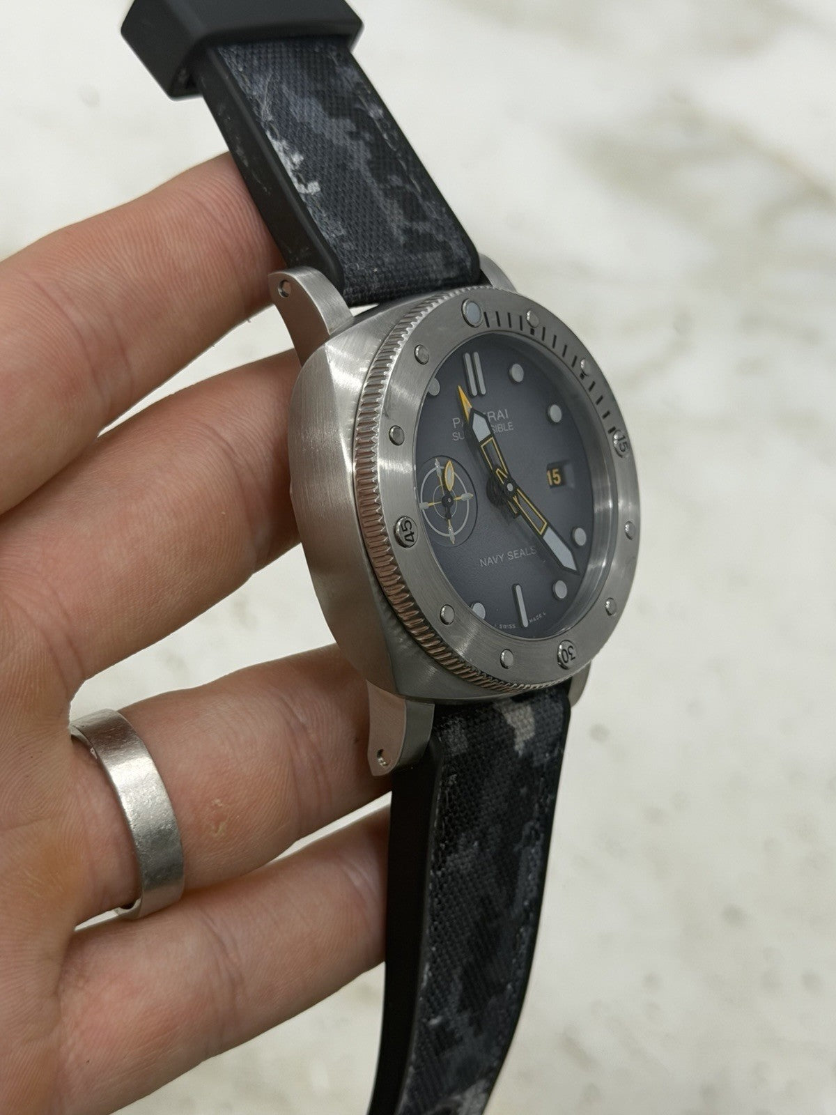 Panerai Submersible Navy Seals PAM01323 Automatic 44mm Grey Dial Watch