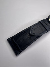 Authentic 21mm Blue Leather Patek Philippe Strap Band 16mm Steel Deployant Clasp