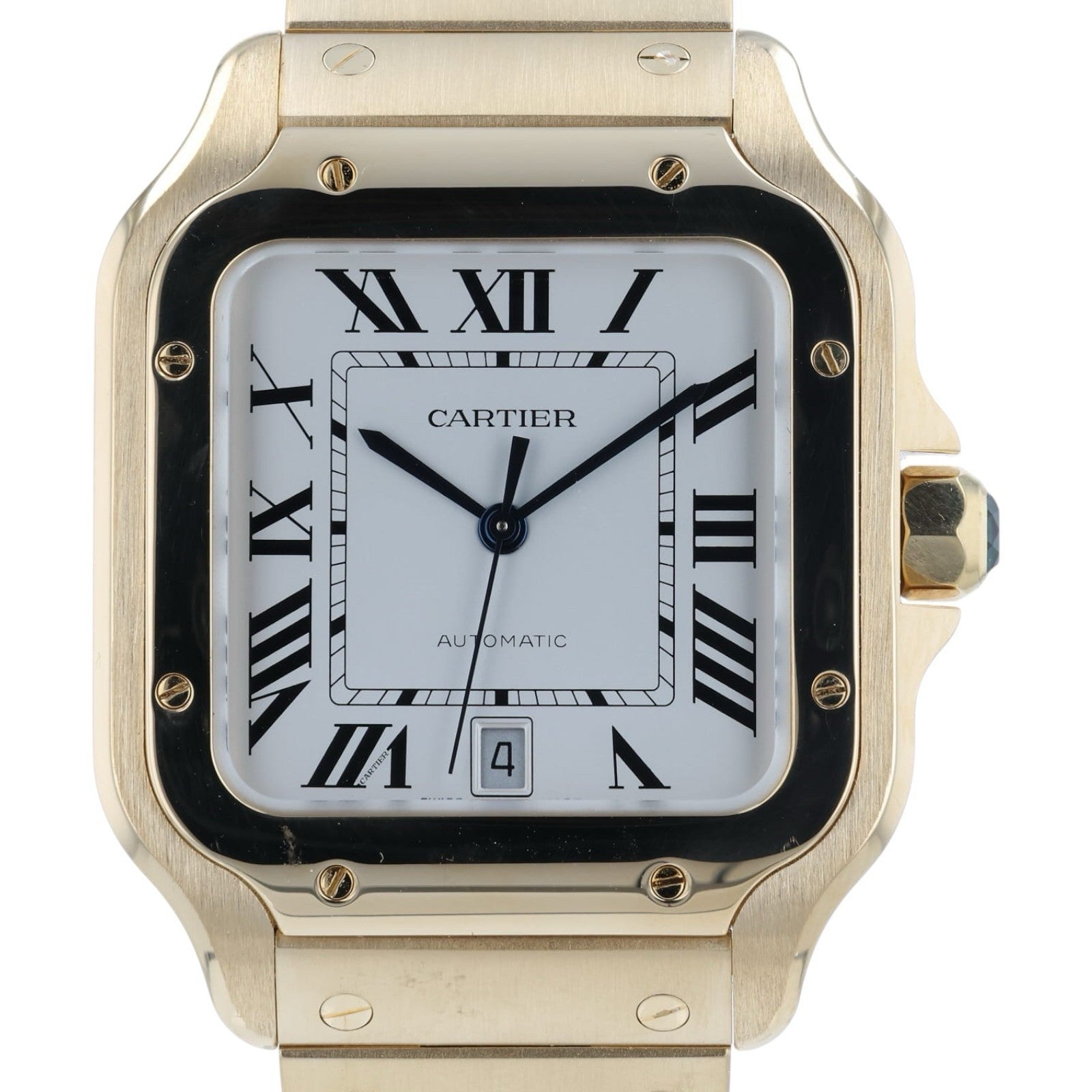 2022 Cartier Santos Silver Dial 18k Yellow Gold 40mm Automatic Watch WGSA0029