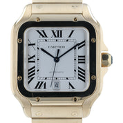 2022 Cartier Santos Silver Dial 18k Yellow Gold 40mm Automatic Watch WGSA0029