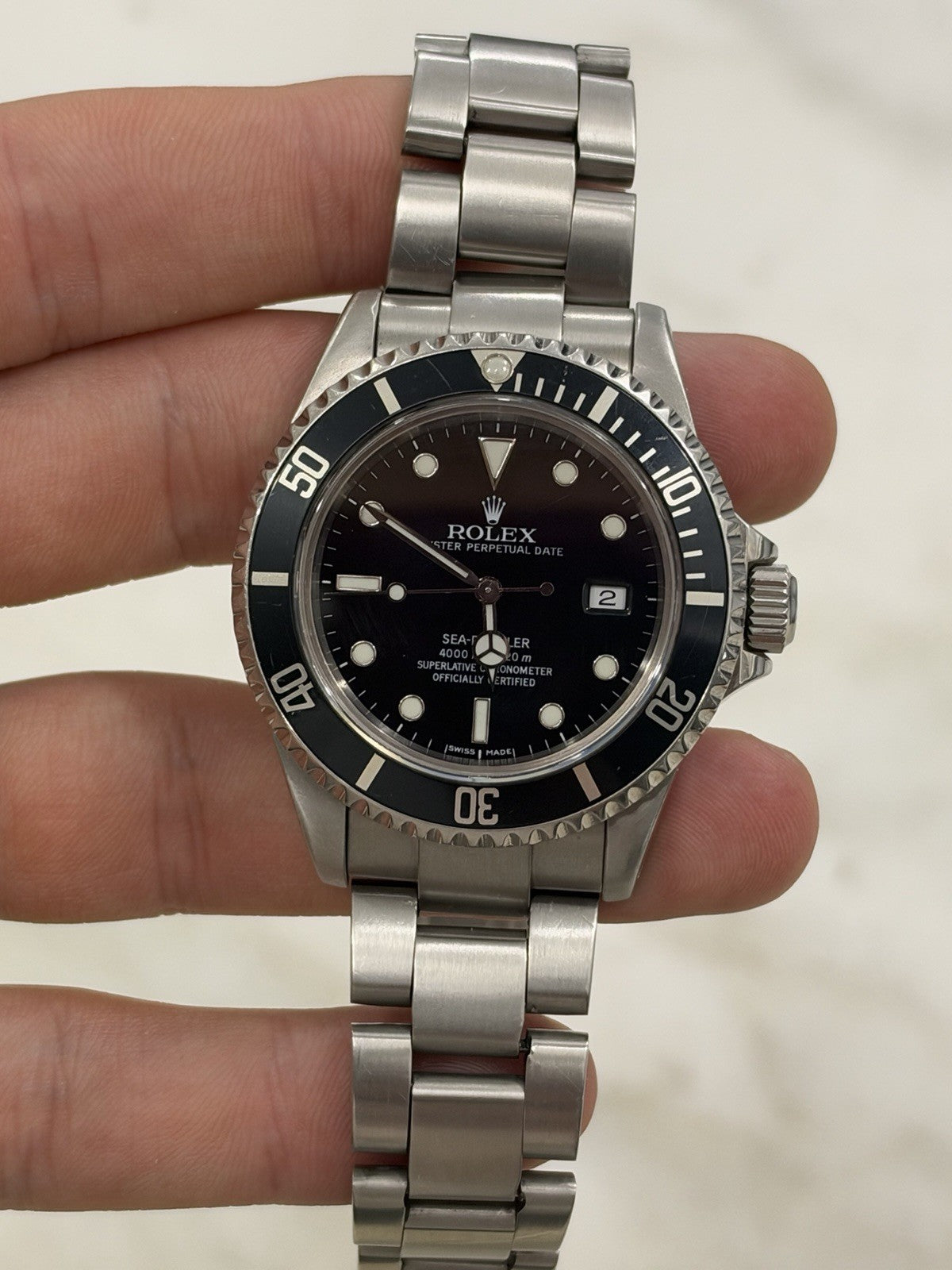 Rolex Sea-Dweller Black Dial Stainless Steel 40mm Automatic Mens Watch 16600
