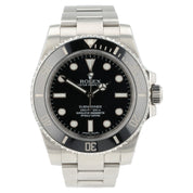 Rolex Submariner “No-Date” Black Dial Steel Oyster 40mm Automatic Mens 114060