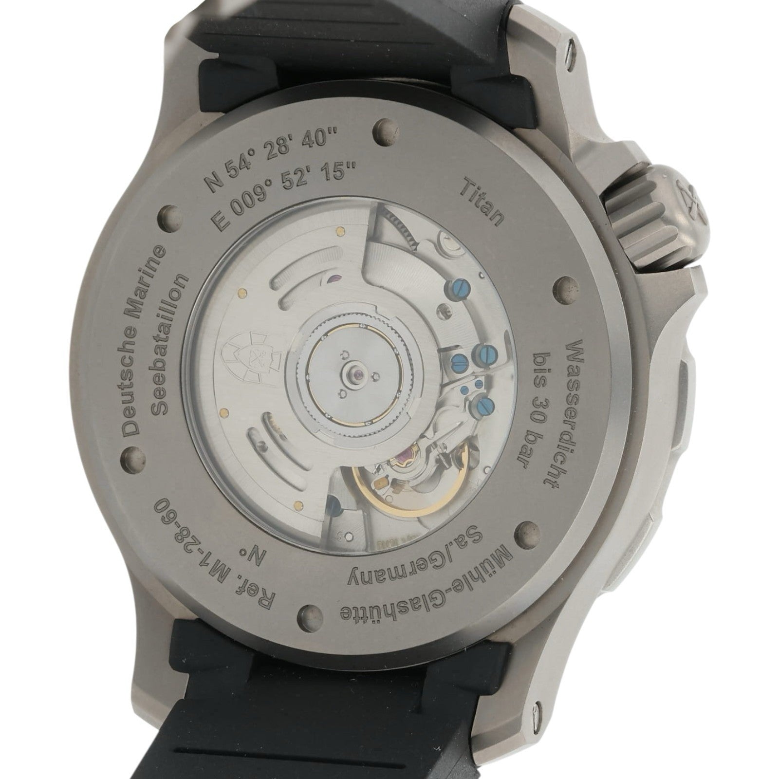 Muhle Glashutte Seebataillon Titanium Blue Dial 44mm Automatic Mens M1-28-62-KB