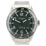 Glashutte Original SeaQ Panorama Date Green Dial Steel 43.2mm 1-36-13-07-83-70