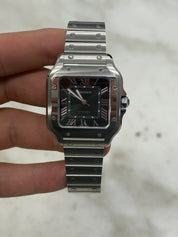 2026 Cartier Santos Stainless Steel Green Dial 35mm Auto Men’s Watch WSSA0061