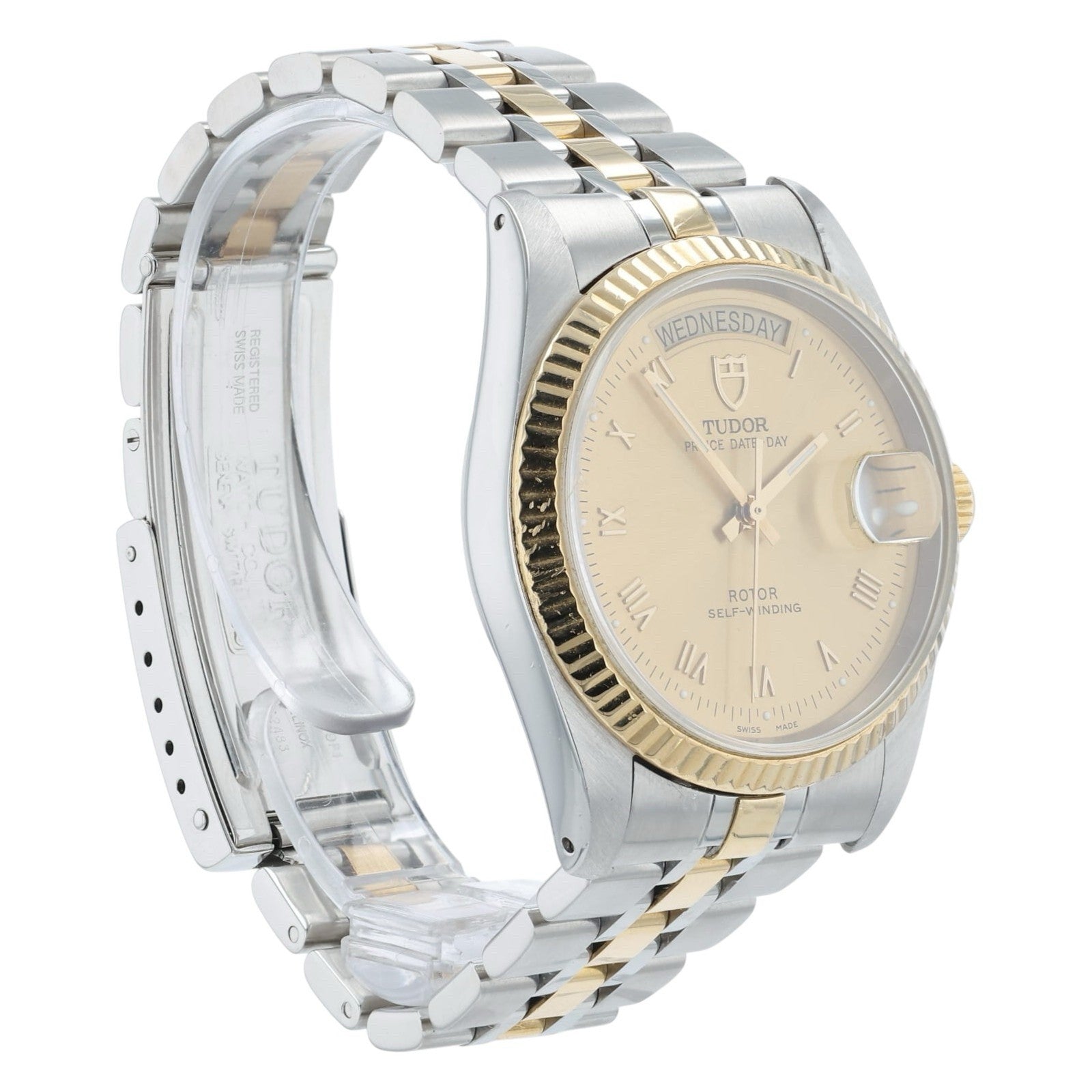 Tudor Prince Day-Date Champagne Dial Gold & Steel 36mm Automatic Men’s 76213