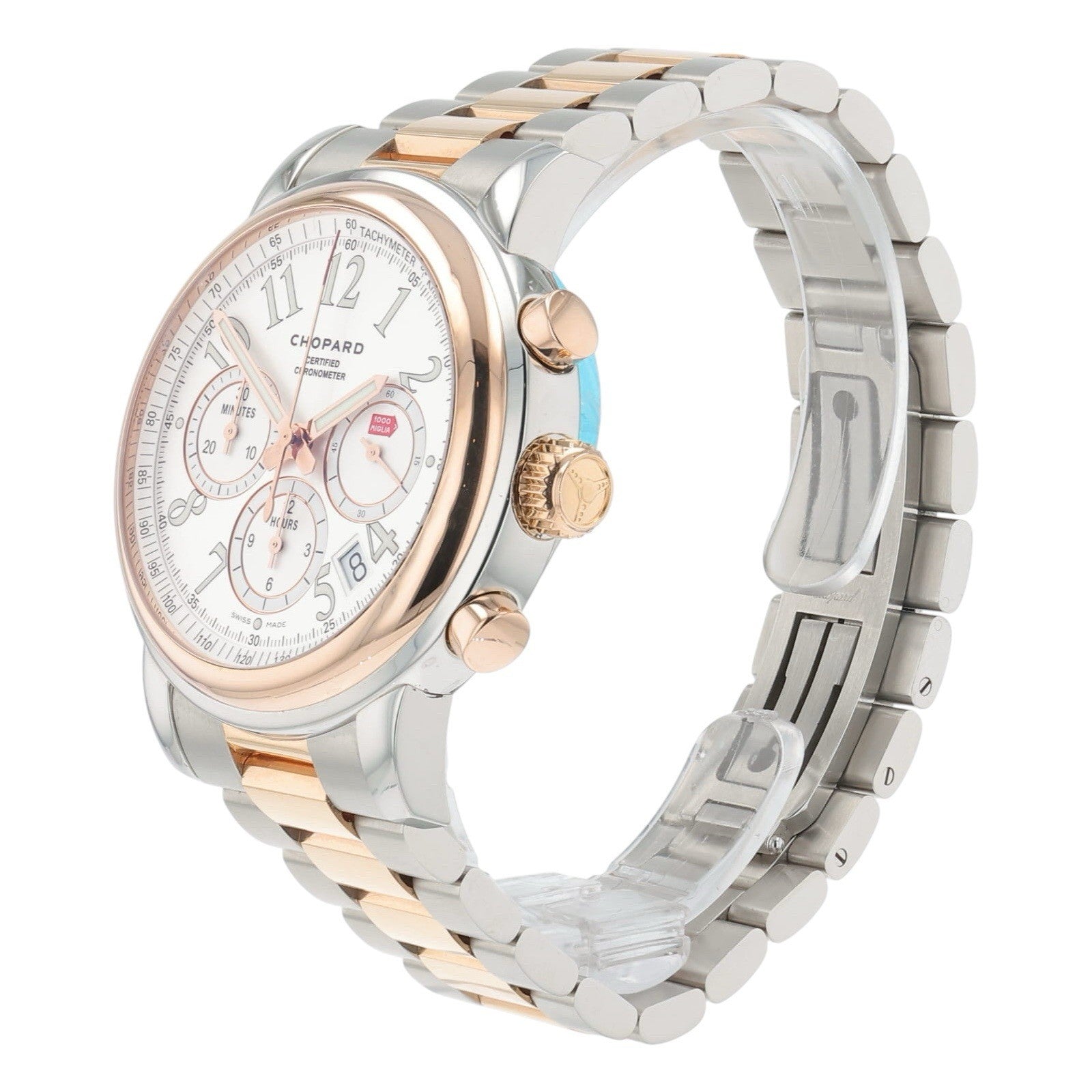 Chopard Mille Miglia 18k Rose Gold & Steel Silver Dial 42mm Automatic 15811-6001