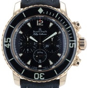 Blancpain Fifty Fathoms 18k Rose Gold Black Dial 45mm Automatic Mens Watch 5085F