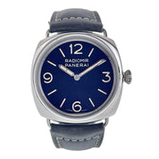 Panerai Radiomir Stainless Steel Blue Dial 45mm Manual Wind Mens Watch PAM01383