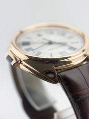 Cartier Cle De Cartier 18k Rose Gold Silver Dial 40mm Automatic Men’s WGCL0004