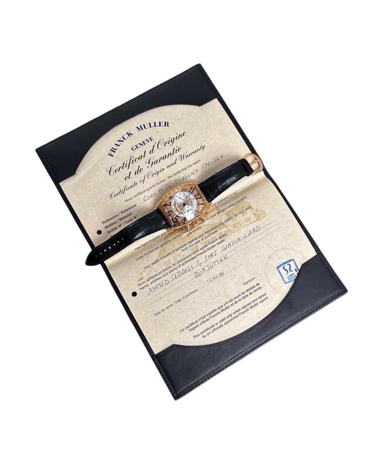 Franck Muller Chronograph 18k Rose Gold 39mm Gold Dial Automatic Mens Watch 9880