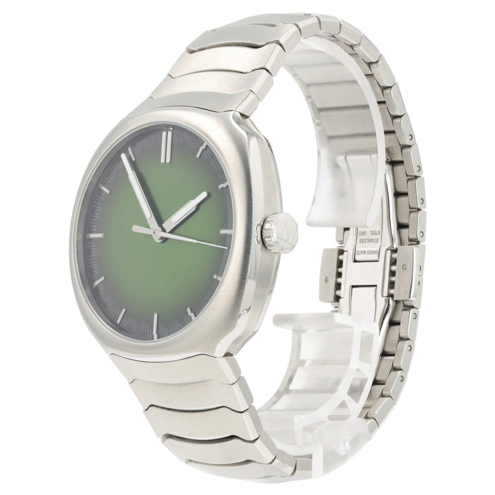H. Moser & Cie Streamliner Green Dial Steel 40mm Automatic Mens Watch 6201-1200