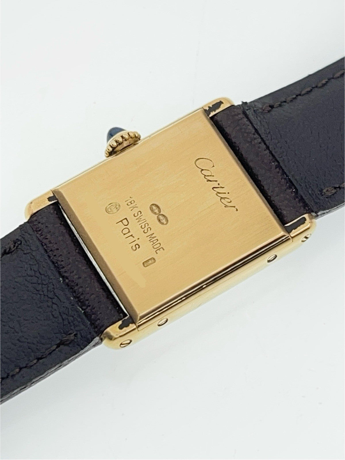 Cartier Tank 18k Yellow Gold White Dial Manual Wind Movement Women’s Watch 6711