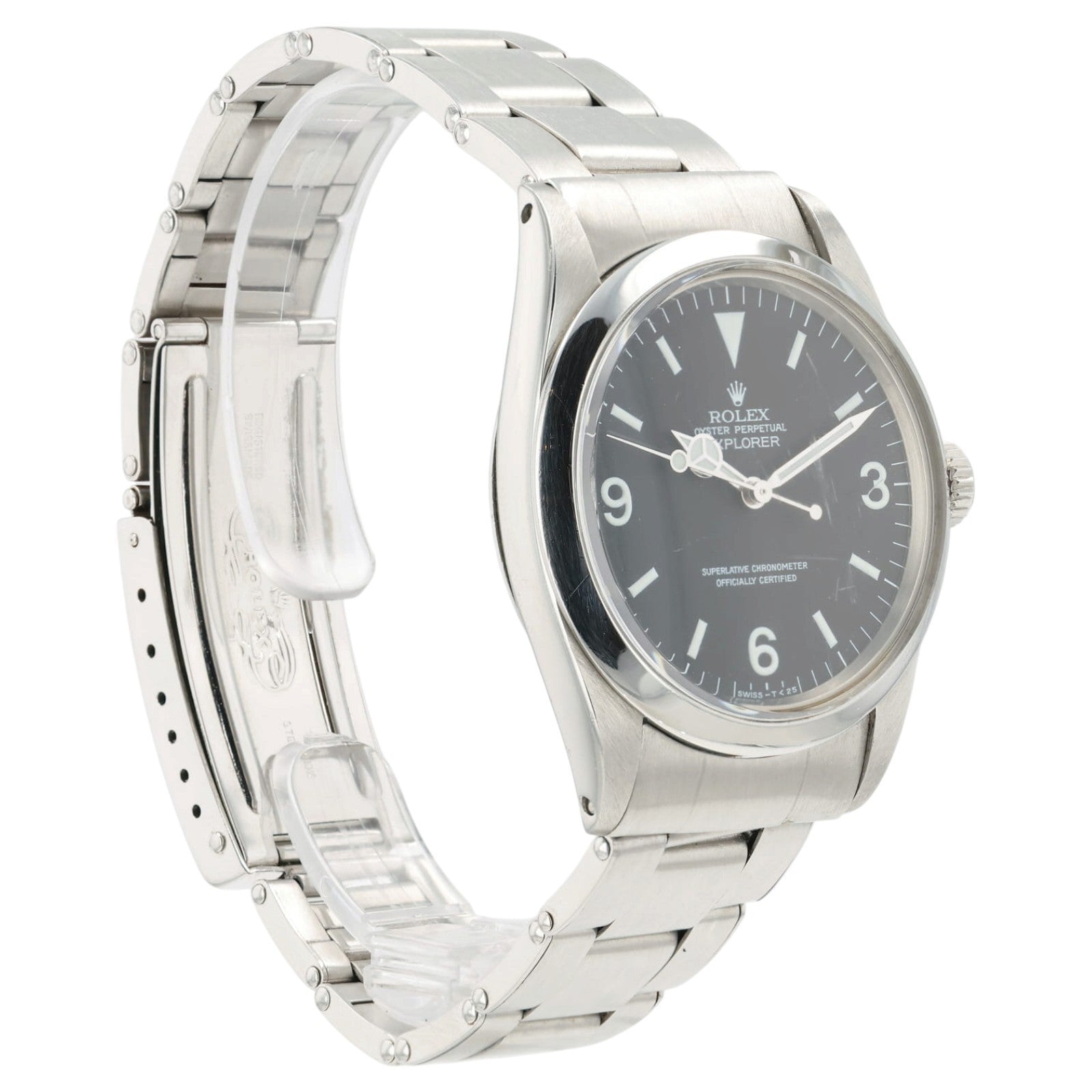 Rolex Explorer Black Dial Stainless Steel 36mm Automatic Men's Watch 1016