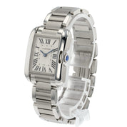 Cartier Tank Anglaise Stainless Steel Silver Dial 22mm Quartz Women's W5310022