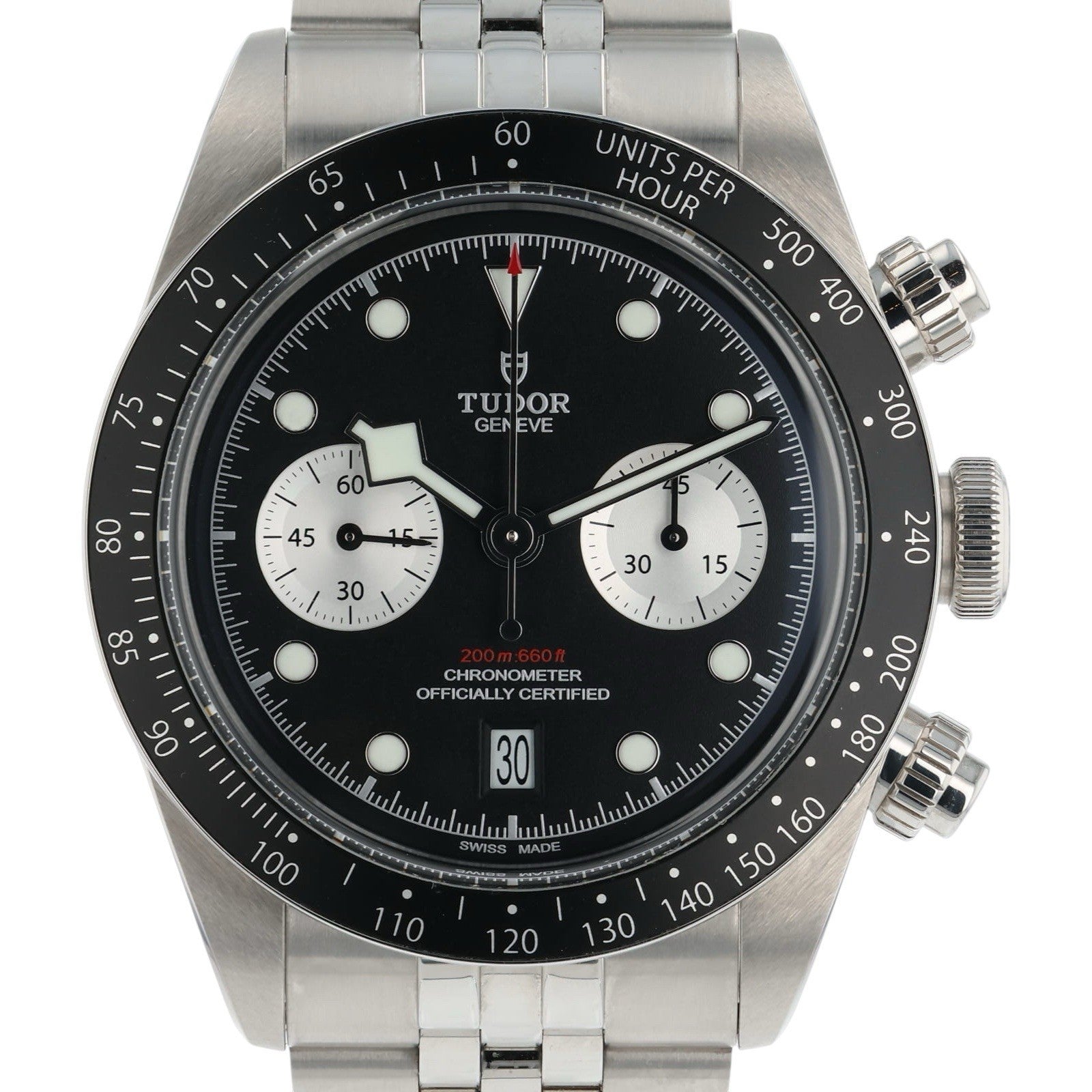 Tudor Black Bay Chrono Stainless Steel Black Dial 41mm Automatic Mens 79360