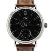 IWC Portofino Black Dial Stainless Steel 45mm Manual Wind Men’s Watch IW510102