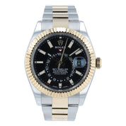 Rolex Sky-Dweller Steel & Yellow Gold Black Dial 42mm Automatic Mens 326933